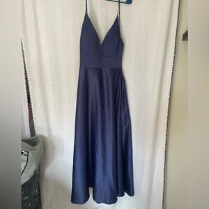 Mori Lee Deep Blue Sapphire Maxi Dress